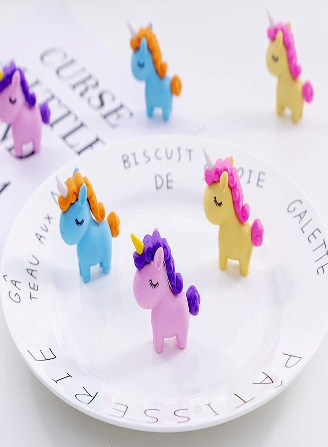 BREEPREE 24 Piece Unicorn Erasers Stationery Birthday Party Return Gifts for Kids Boys and Girls - Image 2